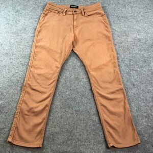 DU/ER N2X Mens Chino Pants 34x30 Relaxed Taper Rust Brown Stretch Office Casual